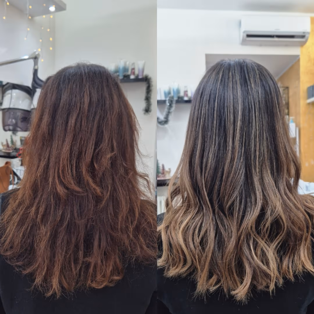 Prima e dopo taglio uomo